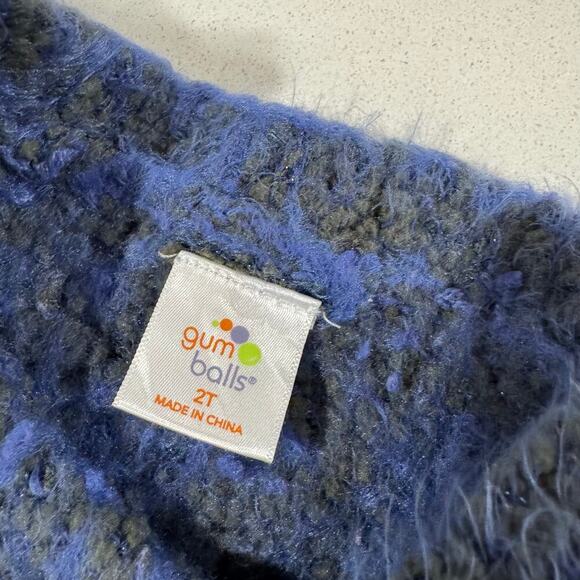 Gumballs Toddler Girl 2T Dark Blue Pullover Sweater - Picture 2 of 4